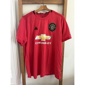 Manchester United Beckham #7 Jersey XL Adidas Red Treble Winners 1999